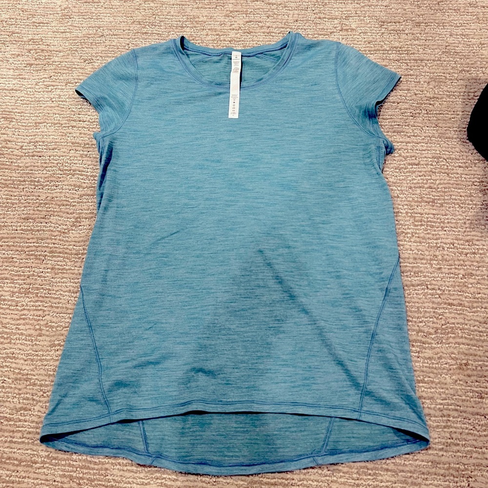 Lululemon Lightweight Stretch Running Shirt Blue